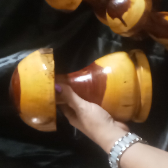 3 Hand turned on the lathe cedar mushrooms by KC WOODCRAFTING. - Picture 4 of 7